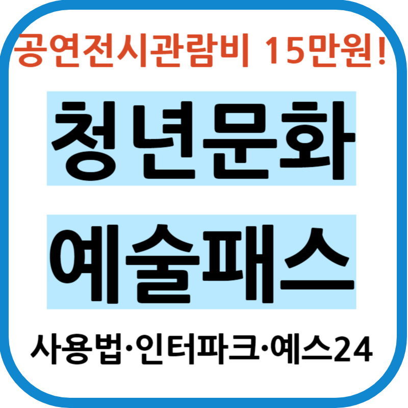 청년문화예술패스 사용법